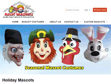 Tablet Screenshot of mascotwarehouse.com